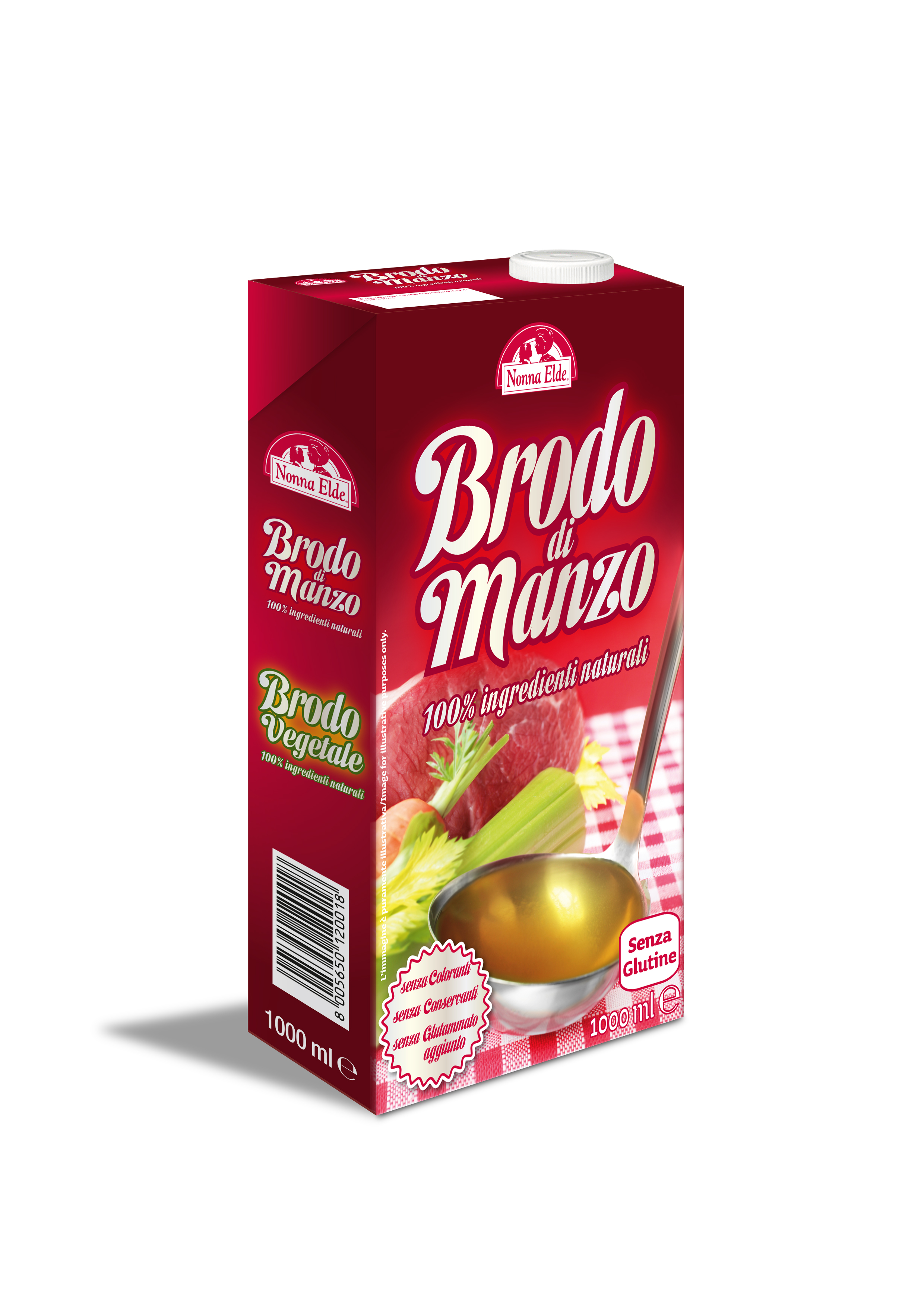 Brodo pronto Manzo senza glutammato e senza glutine 1 lt